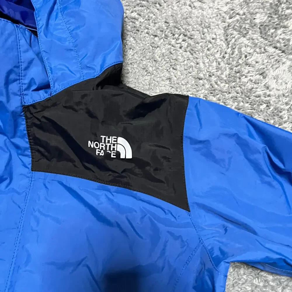 The North Face Jacket Kids Boys Medium 10-12 Blue Rain Nylon Hooded Coat